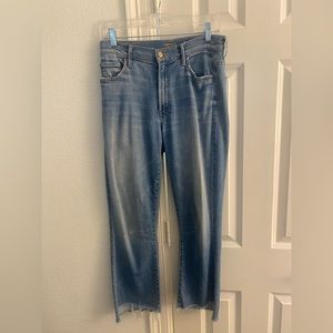 Mother The Insider Crop Step Fray Jeans